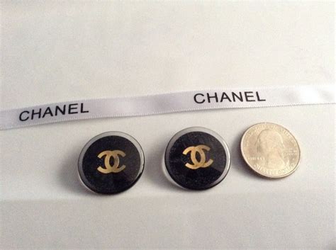 chanel button black and gold replacement